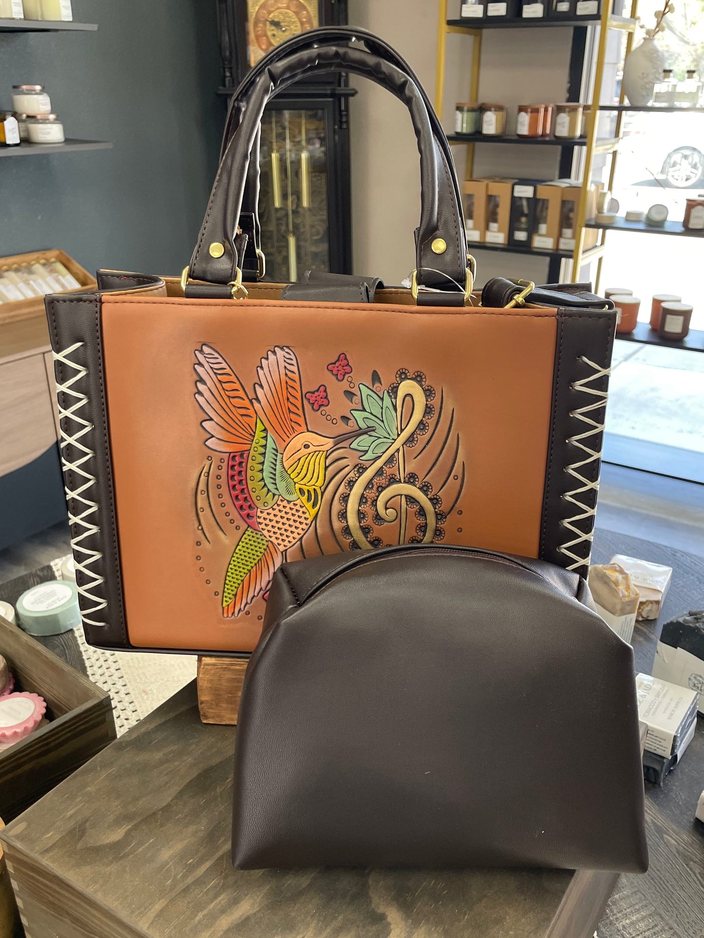 Hummingbird Artisan Crossbody Bag