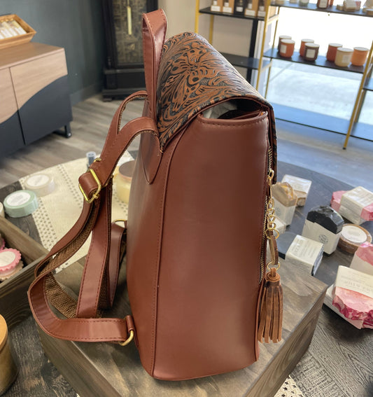 Hummingbird Artisan Vegan Leather Backpack
