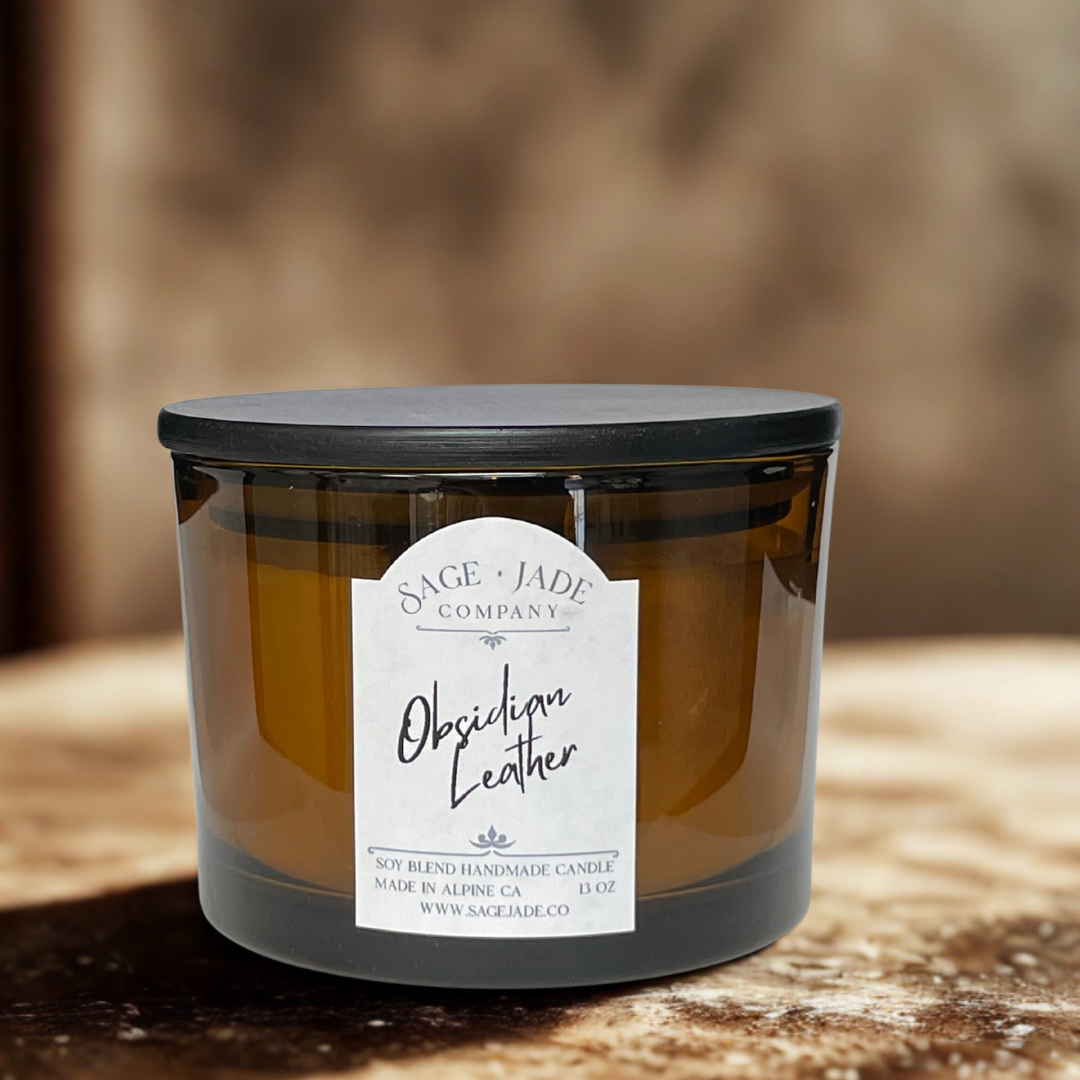 OBSIDIAN LEATHER CANDLE